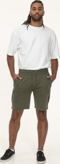 D555 Wigan 1 Elasticated Waist Fleece Cargo Shorts Khaki - Joggingbukser og shorts - Sweatpants og Sweatshorts 2XL-12XL