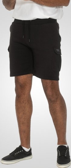 D555 Wigan 2 Elasticated Waist Fleece Cargo Shorts Black - Joggingbukser og shorts - Sweatpants og Sweatshorts 2XL-12XL