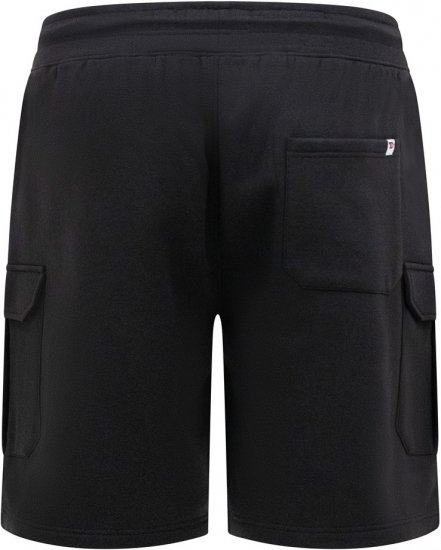 D555 Wigan 2 Elasticated Waist Fleece Cargo Shorts Black - Joggingbukser og shorts - Sweatpants og Sweatshorts 2XL-12XL