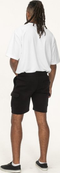 D555 Wigan 2 Elasticated Waist Fleece Cargo Shorts Black - Joggingbukser og shorts - Sweatpants og Sweatshorts 2XL-12XL