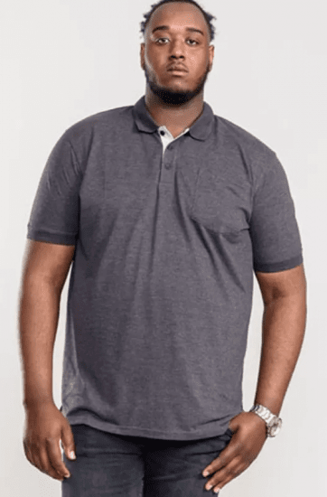 D555 Grant Polo Shirt Charcoal - Polotrøjer - Polotrøjer 2XL-8XL