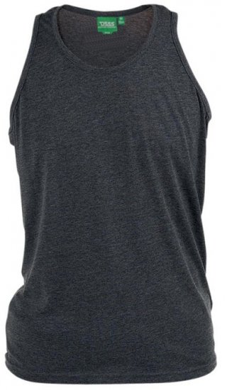 D555 Fabio Tanktop Charcoal - T-shirts - T-shirts i store størrelser - 2XL-14XL