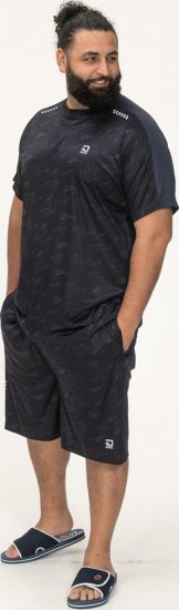 D555 Solihull Dry Wear Light Weight Poly Crew Neck T-Shirt Navy - Sportstøj & Outdoor - Sportstøj i store størrelser til mænd