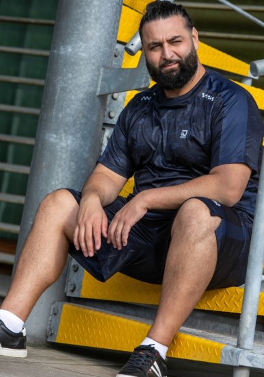 D555 Solihull Dry Wear Light Weight Poly Crew Neck T-Shirt Navy - Sportstøj & Outdoor - Sportstøj i store størrelser til mænd