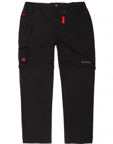 Adamo Tobias Outdoor Zipp-off Pants Black - Sportstøj & outdoor - Sportstøj i store størrelser til mænd