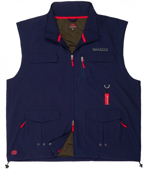 Adamo Tommy Outdoor Vest Navy - Sportstøj & outdoor - Sportstøj i store størrelser til mænd