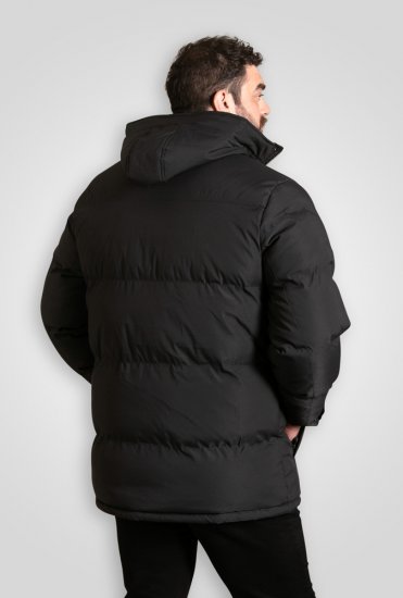 D555 Wolverhampton Quilted Padded Jacket with Hood Black - Jakker - Jakker i store størrelser, 2XL- 12XL