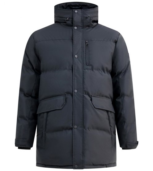 D555 Wolverhampton Quilted Padded Jacket with Hood Black - Jakker - Jakker i store størrelser, 2XL- 12XL