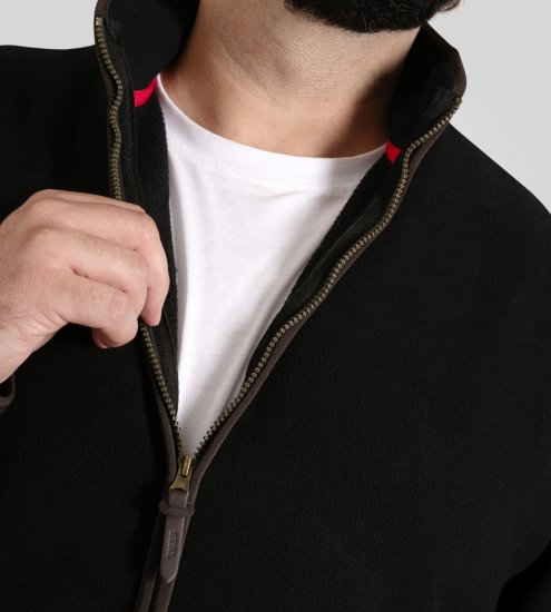 D555 Louth Micro Fleece Jacket with Sherpa Lining Black - Jakker - Jakker i store størrelser, 2XL- 12XL