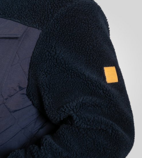 D555 Northampton Hybrid Sherpa Quilted Micro Fleece Jacket Navy - Jakker - Jakker i store størrelser, 2XL- 12XL