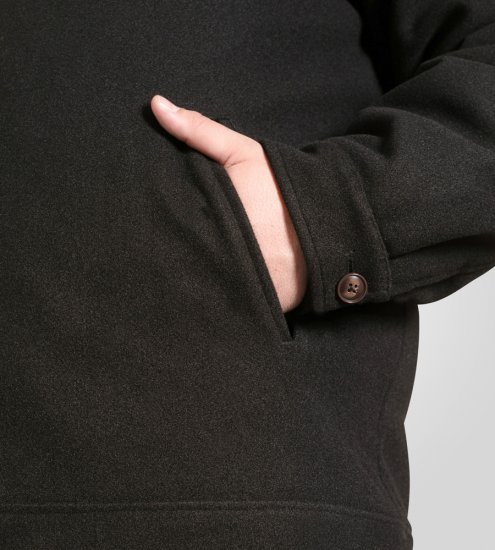 D555 Epsom Harrington Jacket with Zip Through Collared Melton Black - Jakker - Jakker i store størrelser, 2XL- 12XL