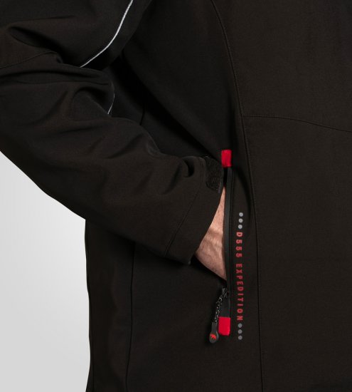 D555 Fretwell Padded Softshell Jacket with Detachable Hood Black - Jakker - Jakker i store størrelser, 2XL- 12XL