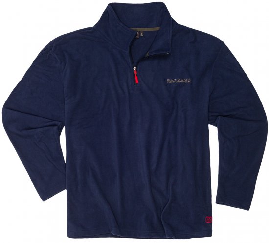 Adamo Vancouver Fleece Sweater Navy - Sportstøj & Outdoor - Sportstøj i store størrelser til mænd