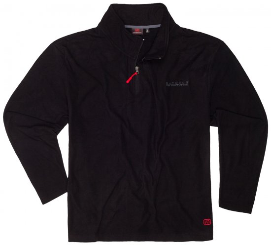 Adamo Vancouver Fleece Sweater Black - Sportstøj & outdoor - Sportstøj i store størrelser til mænd
