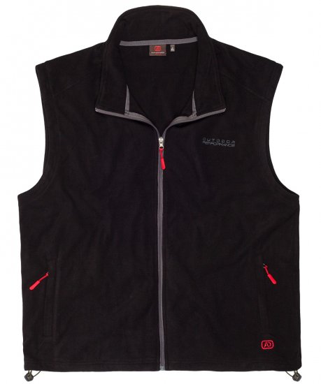 Adamo Montreal Fleece Vest Black - Sportstøj & outdoor - Sportstøj i store størrelser til mænd