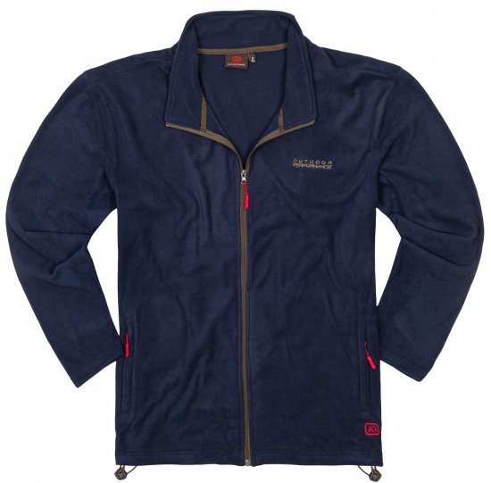 Adamo Toronto Fleece Jacket Navy - Sportstøj & outdoor - Sportstøj i store størrelser til mænd