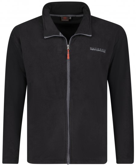Adamo Tampa Fleece Jacket Black TALL SIZES - HERRETØJ MT-6XLT - Tøj til høje mænd