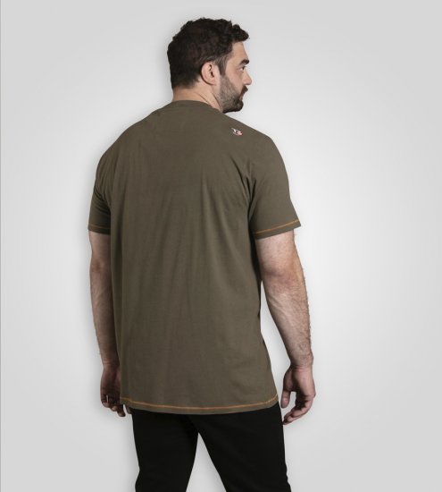 D555 Stockton Gorilla Playing Drums Crew Neck T-Shirt Khaki - T-shirts - T-shirts i store størrelser - 2XL-14XL