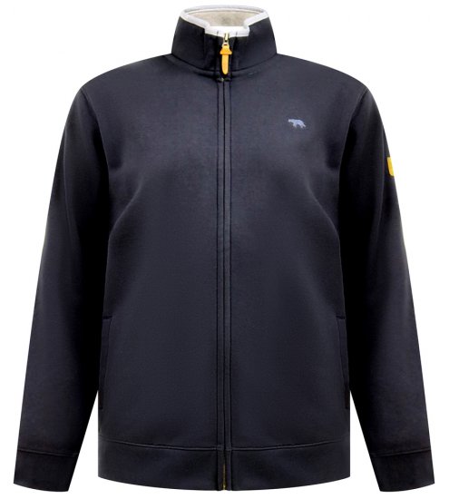 D555 Johnson Zip Through Fleece Sweatshirt with Chest Embroidery Navy - Trøjer og hættetrøjer - Trøjer og Hættetrøjer i store størrelser - 2XL-14XL