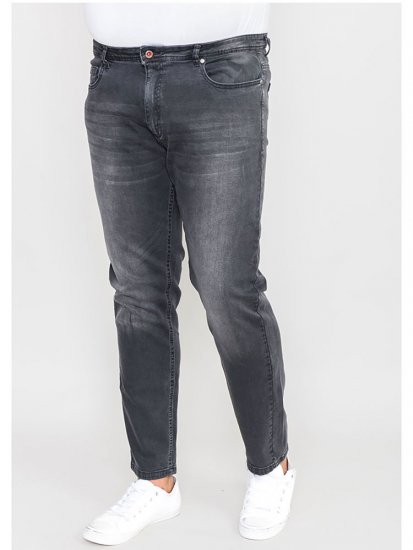D555 Benson Tapered Fit Stretch Jeans Stonewash - Jeans og bukser - Herrejeans og bukser i store størrelser W40-W70