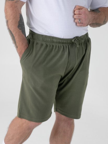 D555 Mitchell 1 Stretch Shorts med Elastisk Talje Khaki - Joggingbukser og shorts - Sweatpants og Sweatshorts 2XL-12XL