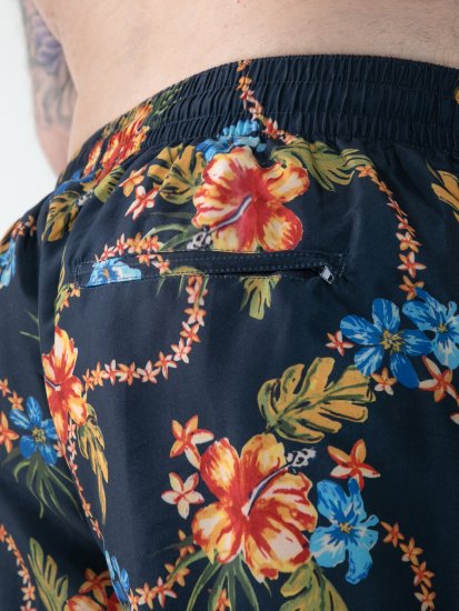 D555 Dawson AO Badeshorts med Hawaiitryk Marineblå - Undertøj og badetøj - Badetøj og Undertøj i store størrelser 