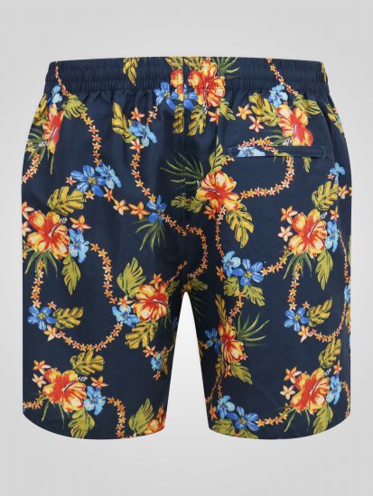 D555 Dawson AO Badeshorts med Hawaiitryk Marineblå - Undertøj og badetøj - Badetøj og Undertøj i store størrelser 