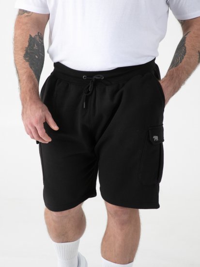 D555 Robinson 1 Fleece Cargo Shorts med Elastisk Talje Sort - Joggingbukser og shorts - Sweatpants og Sweatshorts 2XL-12XL