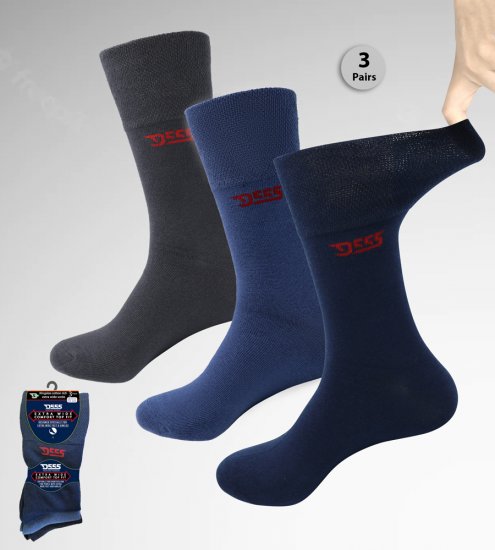 D555 Harold 2 Multi Color Pack of 3 Extra Wide Comfort Fit Socks - Undertøj og badetøj - Badetøj og Undertøj i store størrelser 