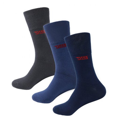 D555 Harold 2 Multi Color Pack of 3 Extra Wide Comfort Fit Socks - Undertøj og badetøj - Badetøj og Undertøj i store størrelser 