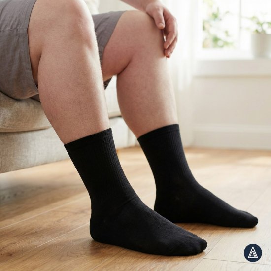 Adamo 189004 Sportsstrømper Sort 2-pak - Undertøj og badetøj - Badetøj og Undertøj i store størrelser 
