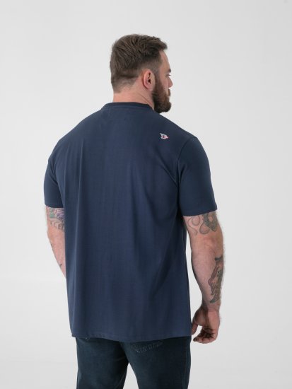 D555 Hockney T-shirt med Motorcykeltryk Marineblå - T-shirts - T-shirts i store størrelser - 2XL-14XL