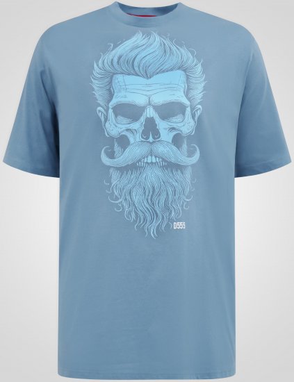 D555 Miller Bearded Skull T-shirt med tryk - T-shirts - T-shirts i store størrelser - 2XL-14XL