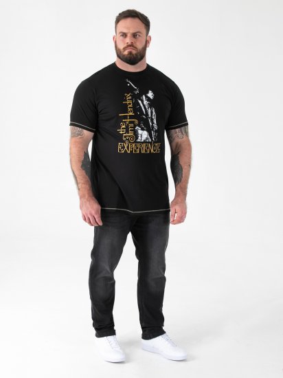 D555 Stokes Official Jimi Hendrix Experience T-shirt med tryk - T-shirts - T-shirts i store størrelser - 2XL-14XL