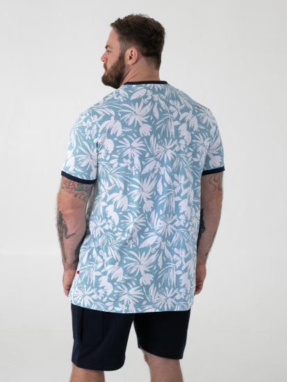 D555 Shoreham AO T-shirt med Venice Beach tryk Blå - T-shirts - T-shirts i store størrelser - 2XL-14XL