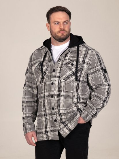 D555 Hayes Skjortejakke Grå - Skjorter - Skjorter til store mænd 2XL- 8XL