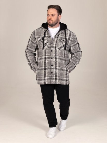D555 Hayes Skjortejakke Grå - Skjorter - Skjorter til store mænd 2XL- 8XL