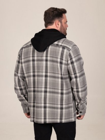 D555 Hayes Skjortejakke Grå - Skjorter - Skjorter til store mænd 2XL- 8XL
