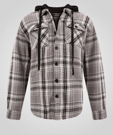 D555 Hayes Skjortejakke Grå - Skjorter - Skjorter til store mænd 2XL- 8XL