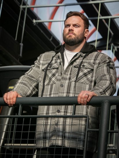 D555 Hayes Skjortejakke Grå - Skjorter - Skjorter til store mænd 2XL- 8XL