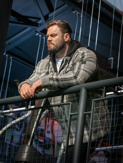 D555 Hayes Skjortejakke Grå - Skjorter - Skjorter til store mænd 2XL- 8XL