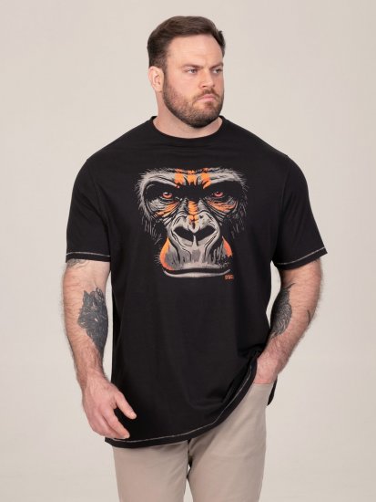 D555 Perkins Trykt T-shirt Sort - T-shirts - T-shirts i store størrelser - 2XL-14XL