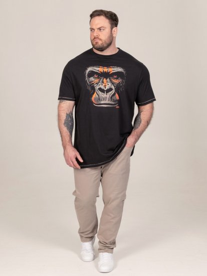 D555 Perkins Trykt T-shirt Sort - T-shirts - T-shirts i store størrelser - 2XL-14XL