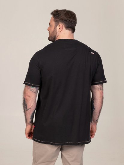 D555 Perkins Trykt T-shirt Sort - T-shirts - T-shirts i store størrelser - 2XL-14XL