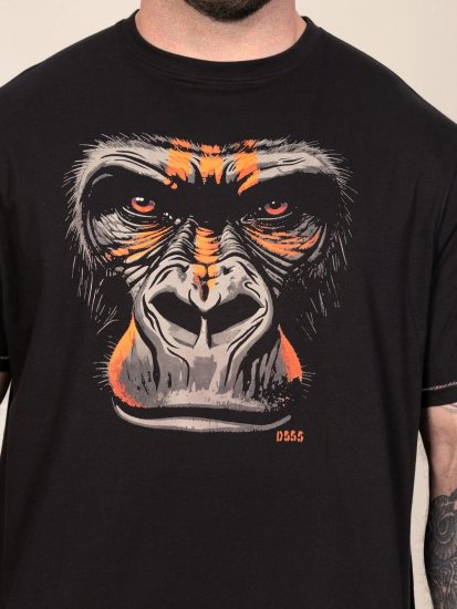 D555 Perkins Trykt T-shirt Sort - T-shirts - T-shirts i store størrelser - 2XL-14XL
