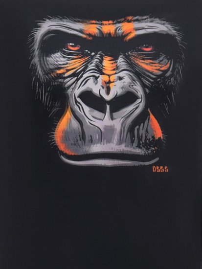 D555 Perkins Trykt T-shirt Sort - T-shirts - T-shirts i store størrelser - 2XL-14XL