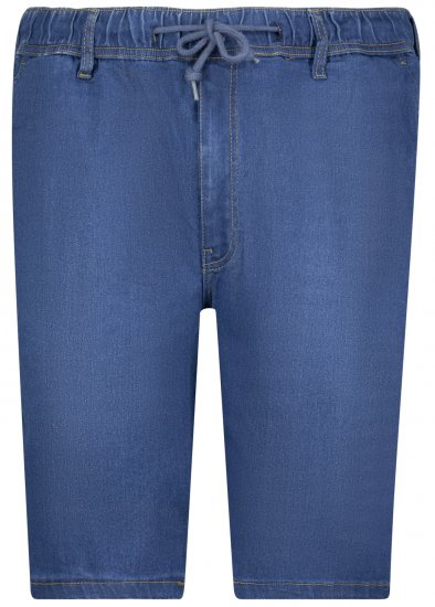 Adamo 199110 Denimshorts med elastisk talje Mellemblå - Shorts - Shorts i store størrelser - W40-W60