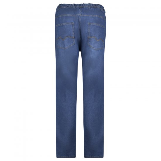Adamo 199112 Jeans med elastisk talje Mellemblå - Jeans og bukser - Herrejeans og bukser i store størrelser W40-W70