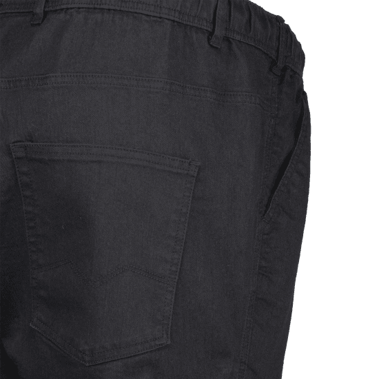 Adamo 199112 Jeans med elastisk talje Sort - Jeans og bukser - Herrejeans og bukser i store størrelser W40-W70