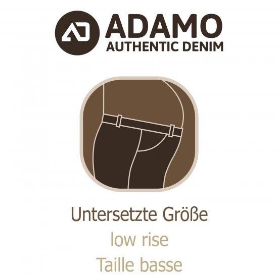Adamo 5-Pocket Low Rise Jeans Medium Blue - Jeans og bukser - Herrejeans og bukser i store størrelser W40-W70